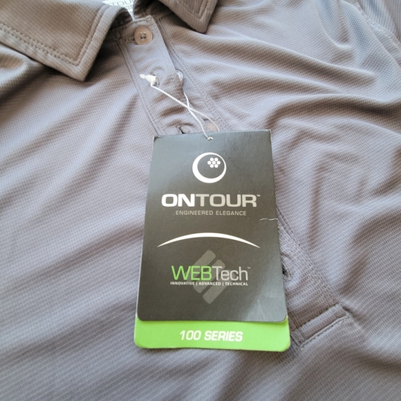On Tour Web Tech Golf Polo. S - Picture 3 of 7